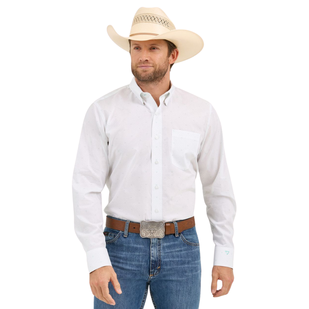 Wrangler Men's Cody Johnson Ceramic White Shirt