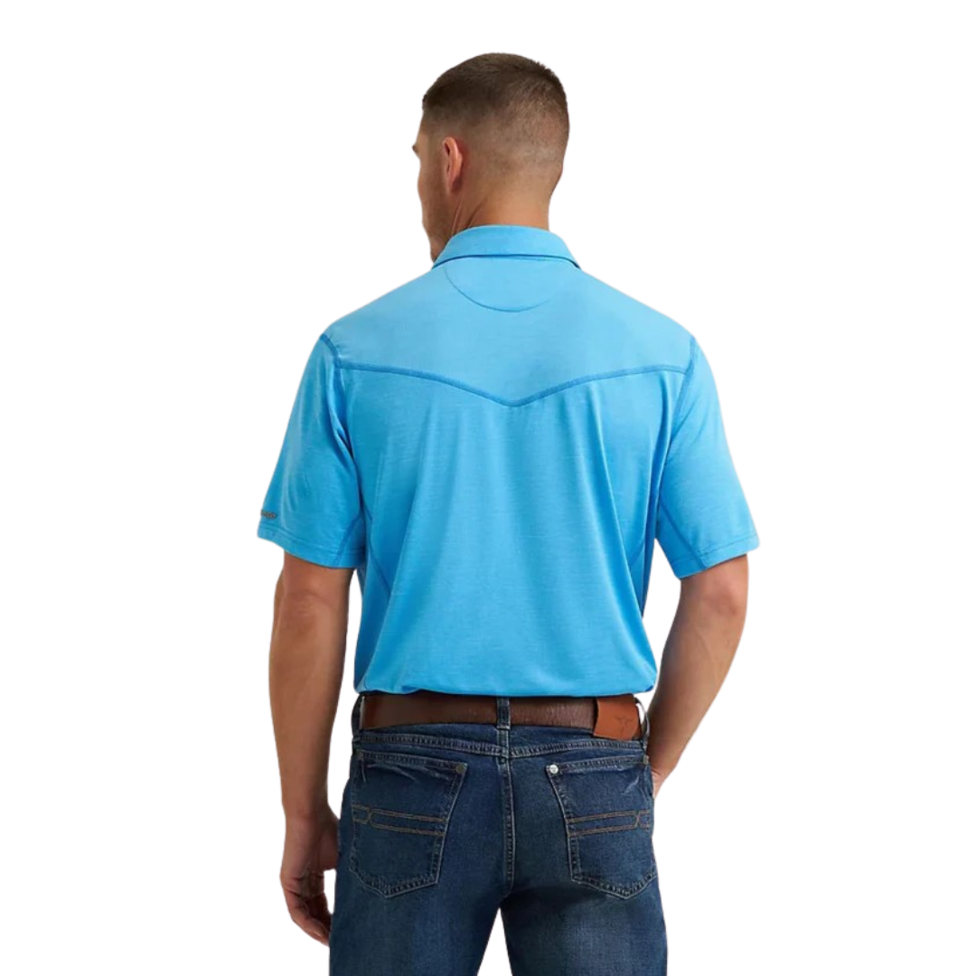 Wrangler Men's Solid Polo Blue Shirt