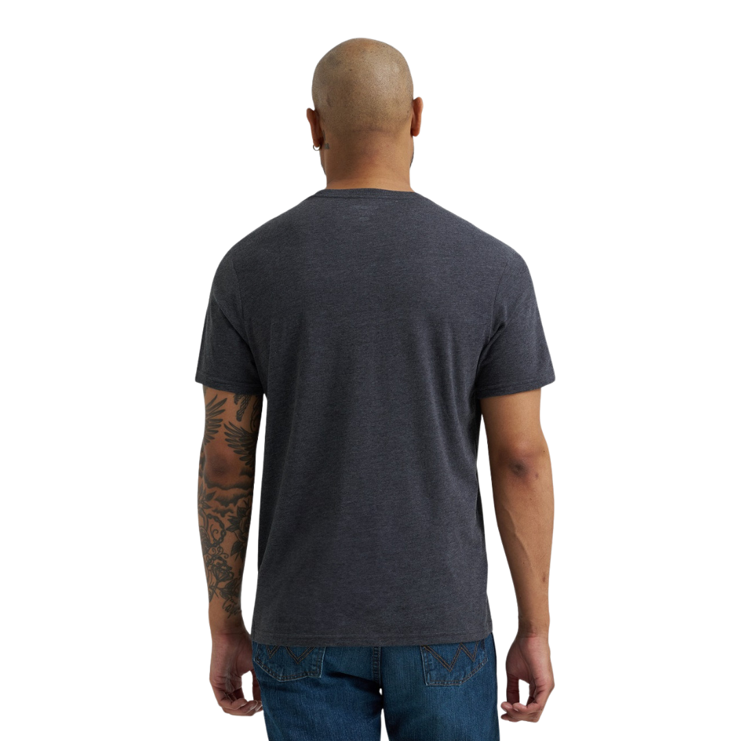 Wrangler Men's Cavier Heather Skull Print Grey Tee Shirt