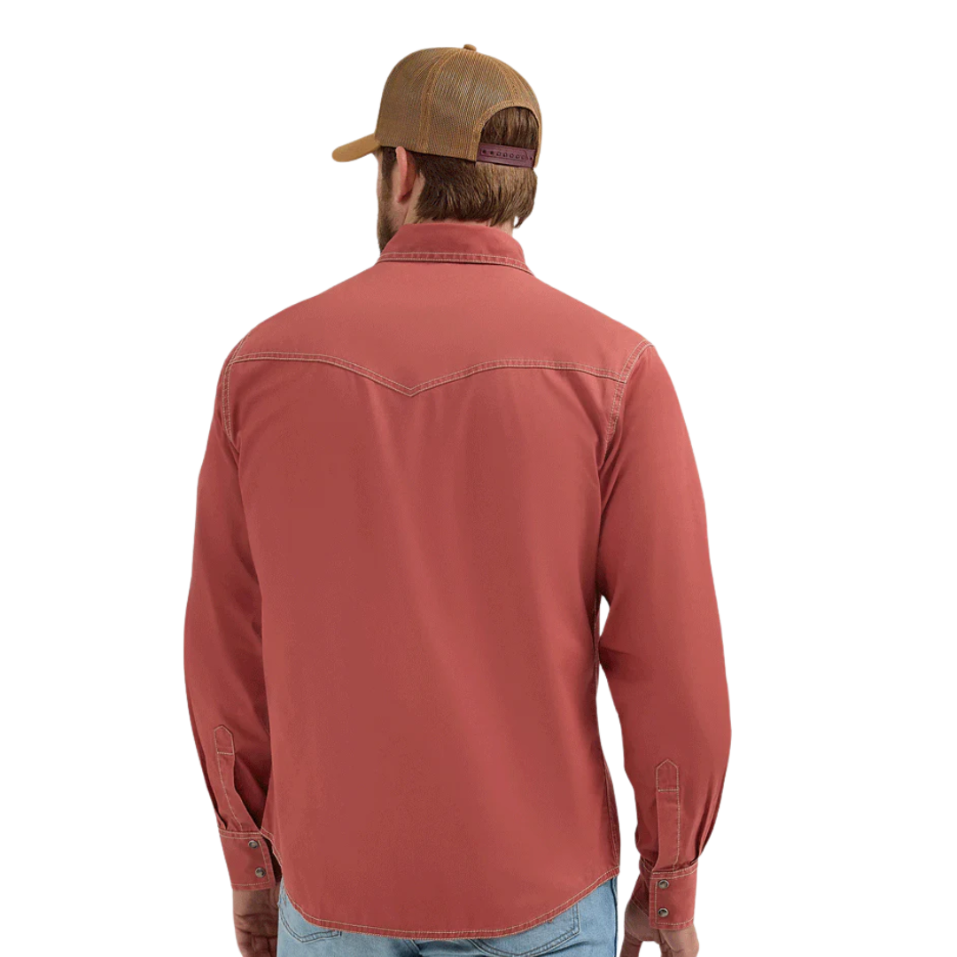 Wrangler Men's Retro Premium Sunset Rust Shirt