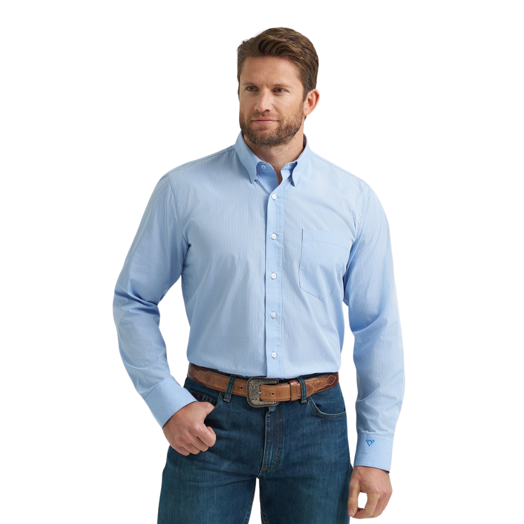 Wrangler Men's Cody Johnson Print Blue Shirt