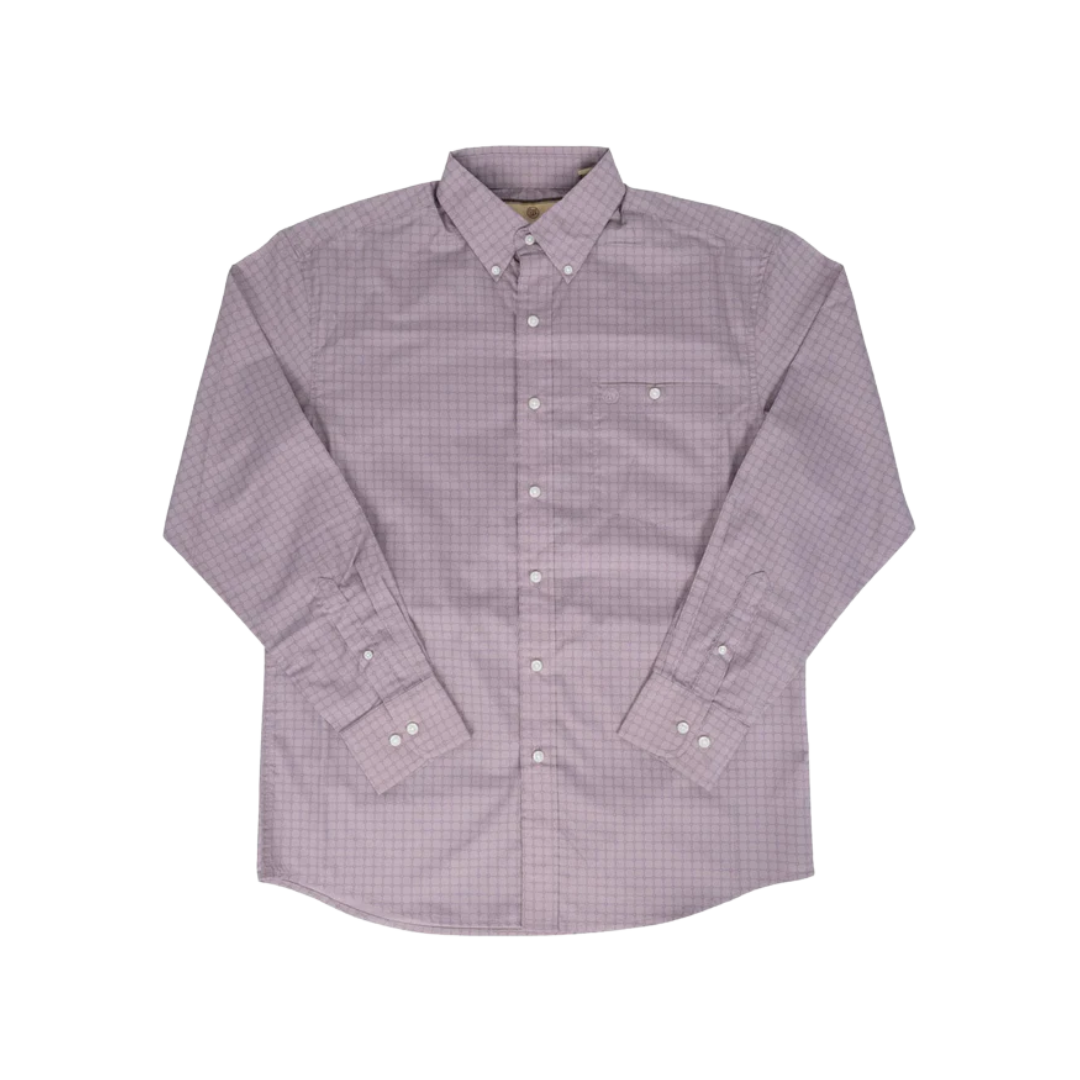 Wrangler Men's Geo Print Button Down Purple Shirt
