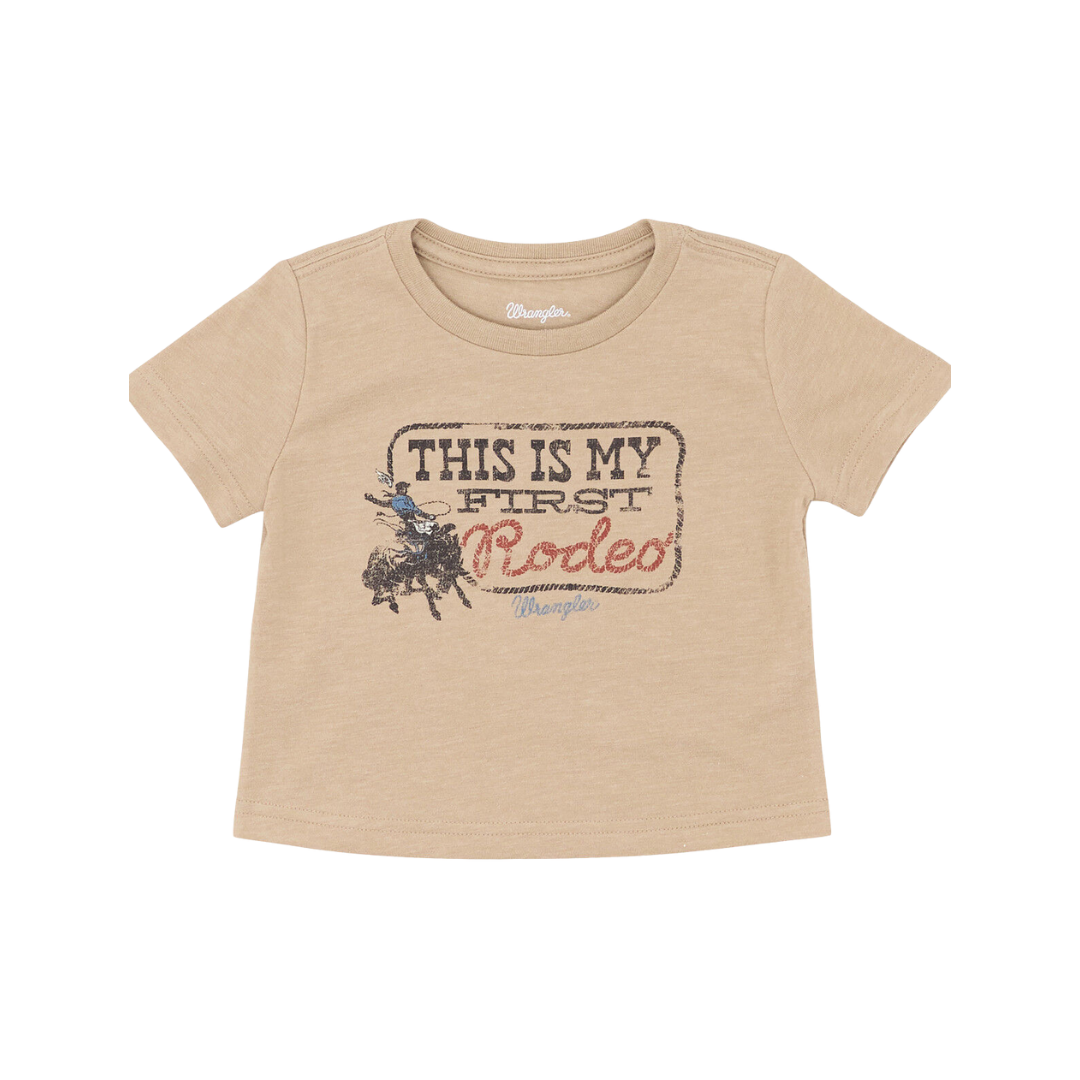 Wrangler Toddler Boy's This is My 1st Rodeo Brown Tee Shirt