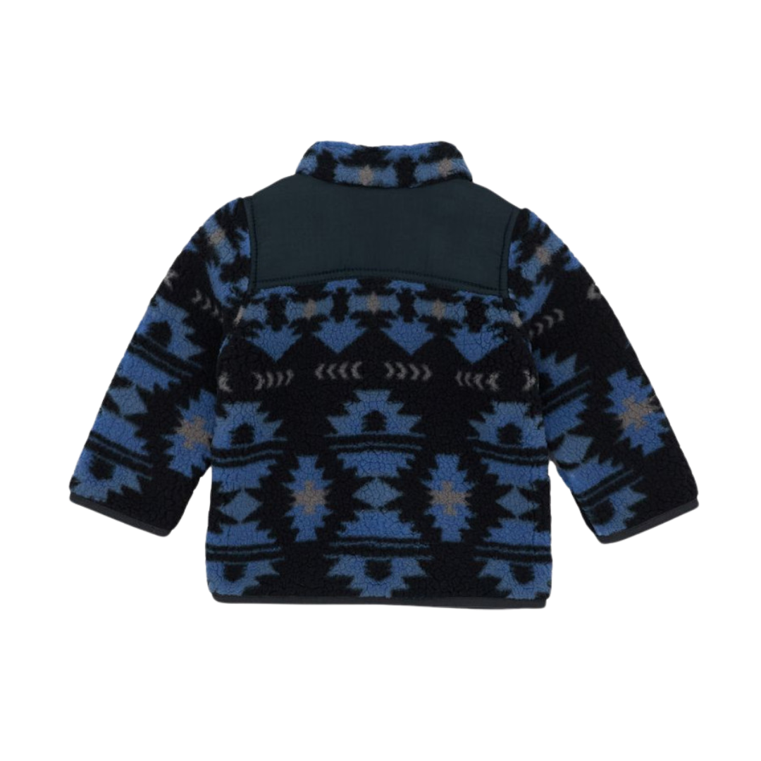 Wrangler Infant Boy's Sherpa Full Zip Blue Jacket