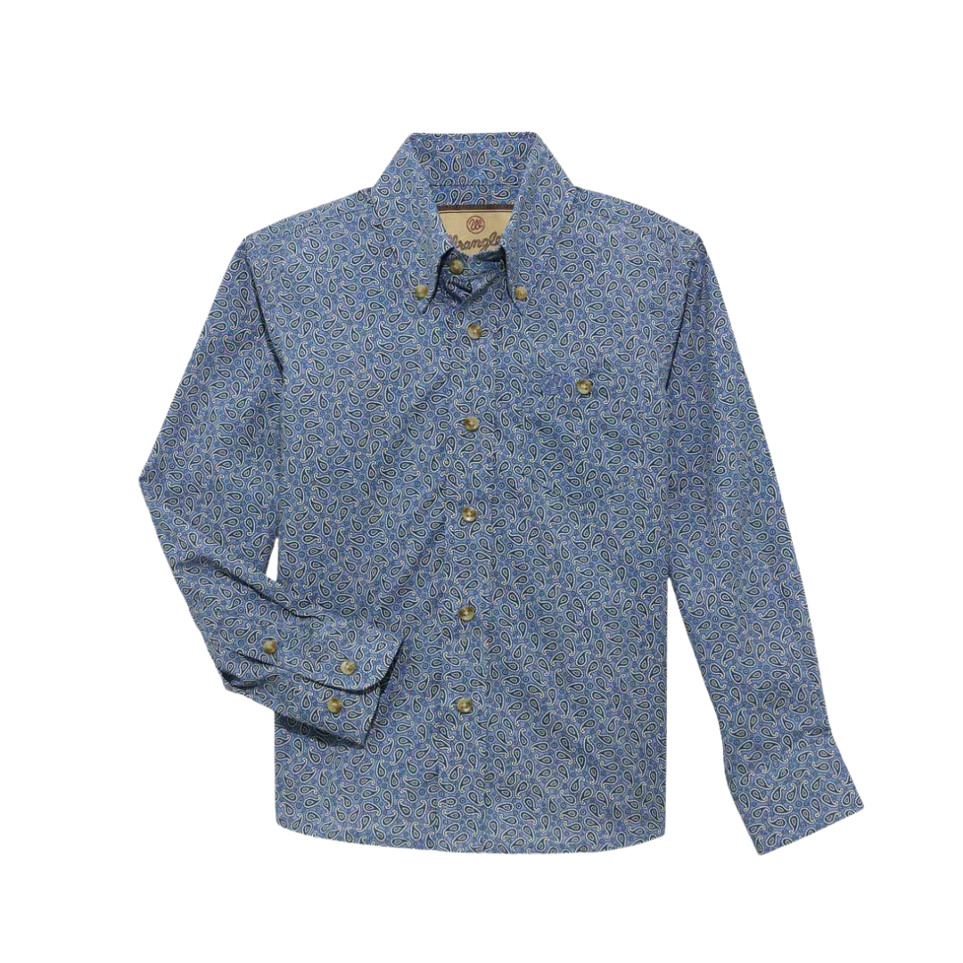 Wrangler Youth Boy's Classic Navy Shirt