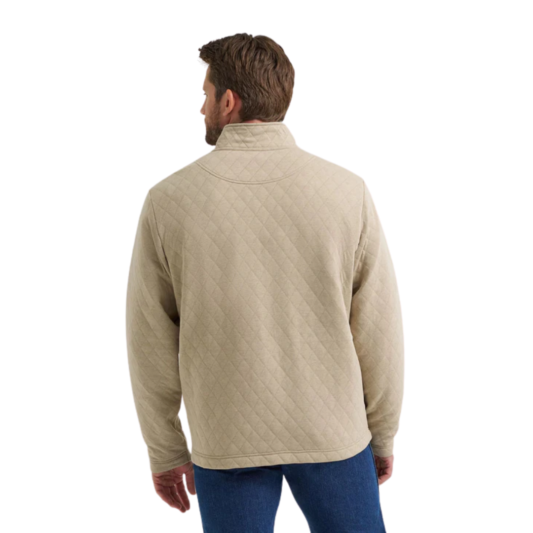 Wrangler Men's George Strait Zip Pullover Tan Sweater