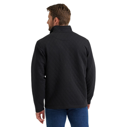 Wrangler Men’s George Strait Zip Pullover Black Sweater