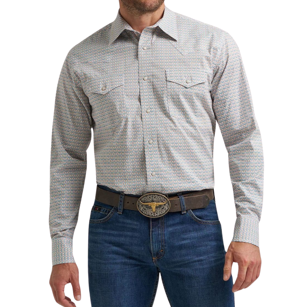 Wrangler Men’s 20X Western Snap Grey Shirt