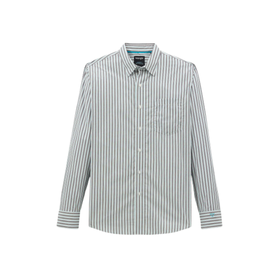 Wrangler Men's Cody Johnson Shadow Print Blue Shirt