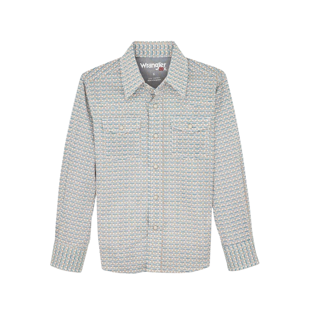 Wrangler Youth Boys's 20X Western Snap Multicolor Shirt
