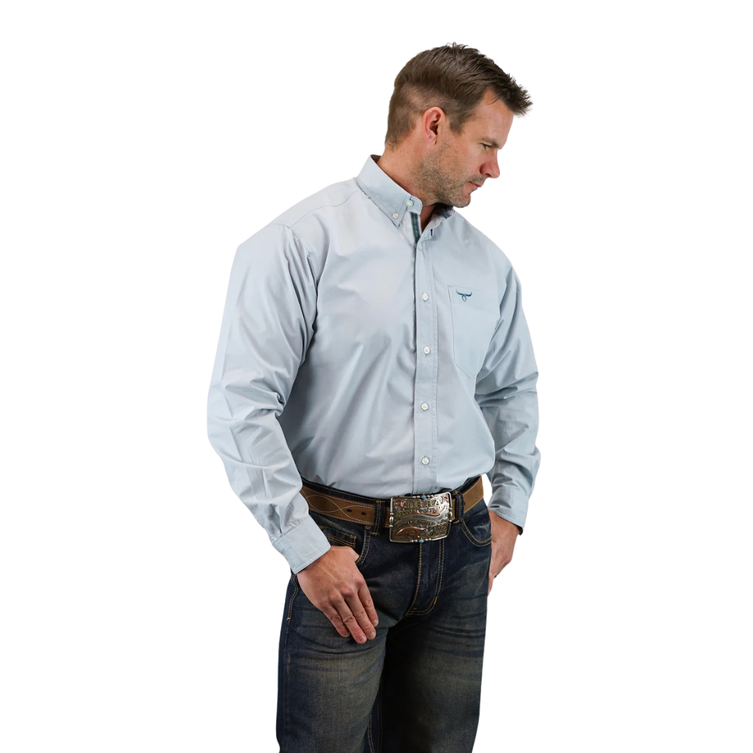 Drover Men's Cowboy Signature Series Peacemaker Blue Shirt