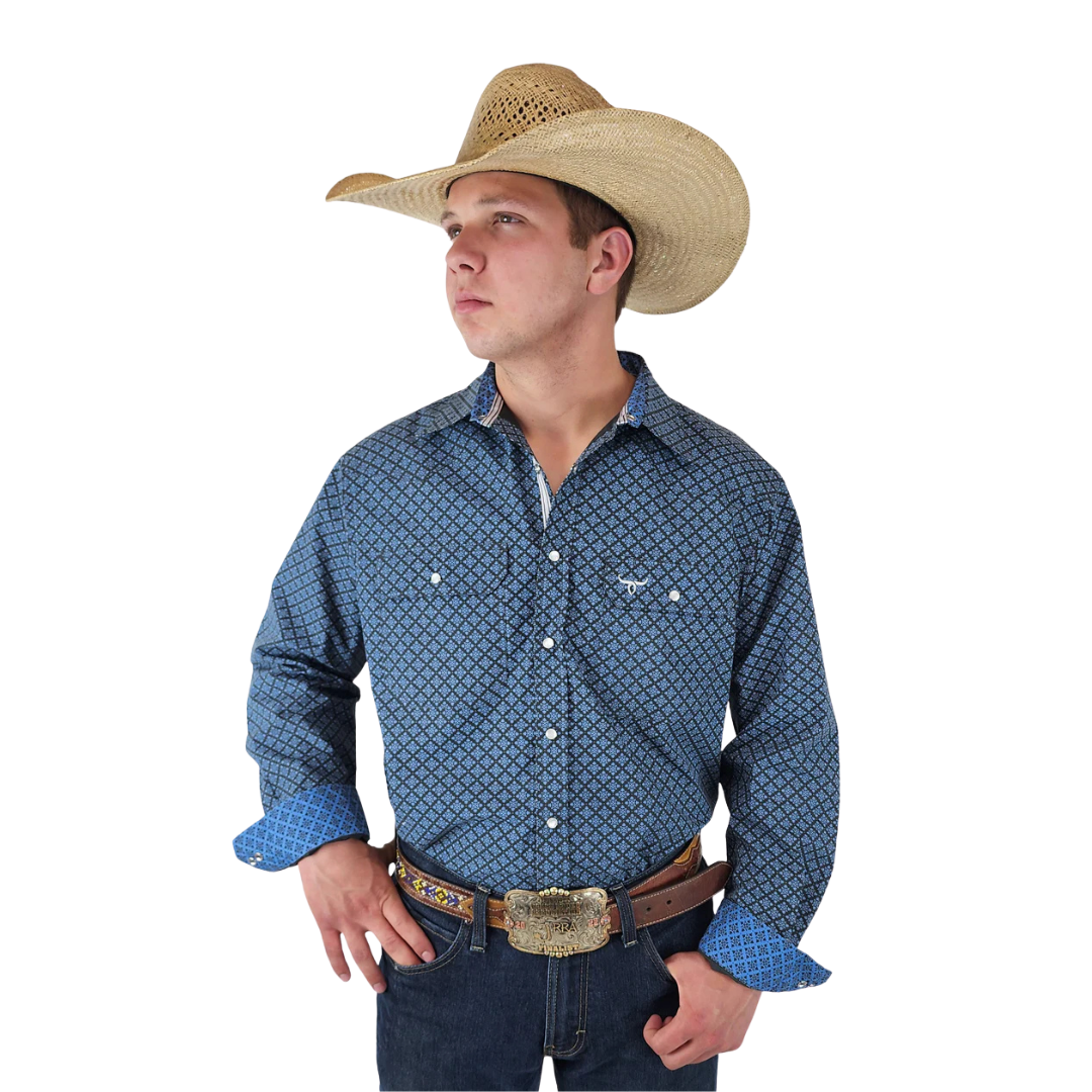 Drover Men's Bandero Signature Series Pearl Slate Gray Shirt
