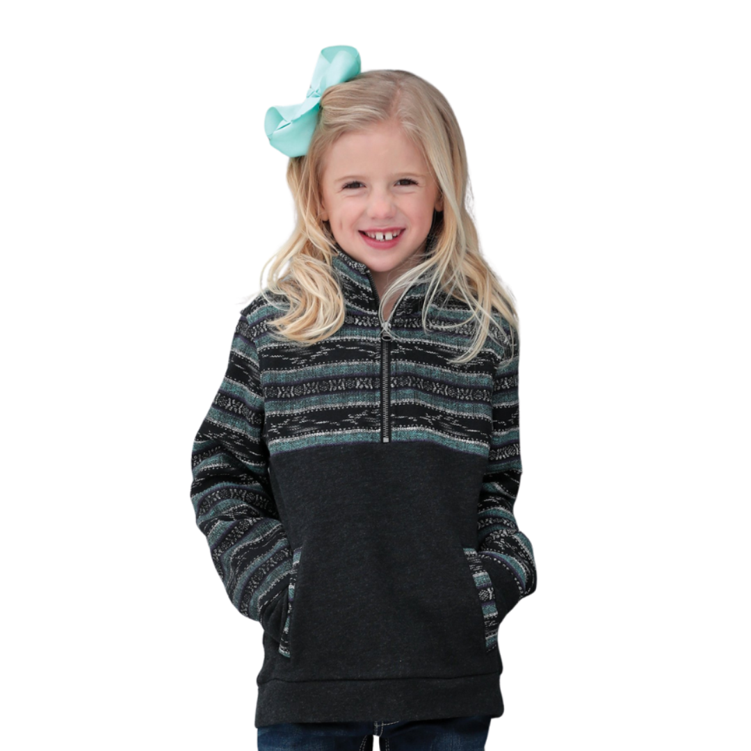 Cruel Toddler Girl's Fleece Black Pullover
