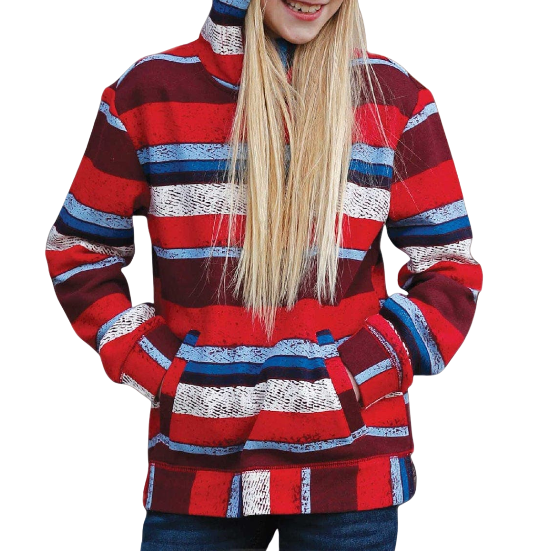 Cruel Youth Girl's Striped Multicolor Hoodie