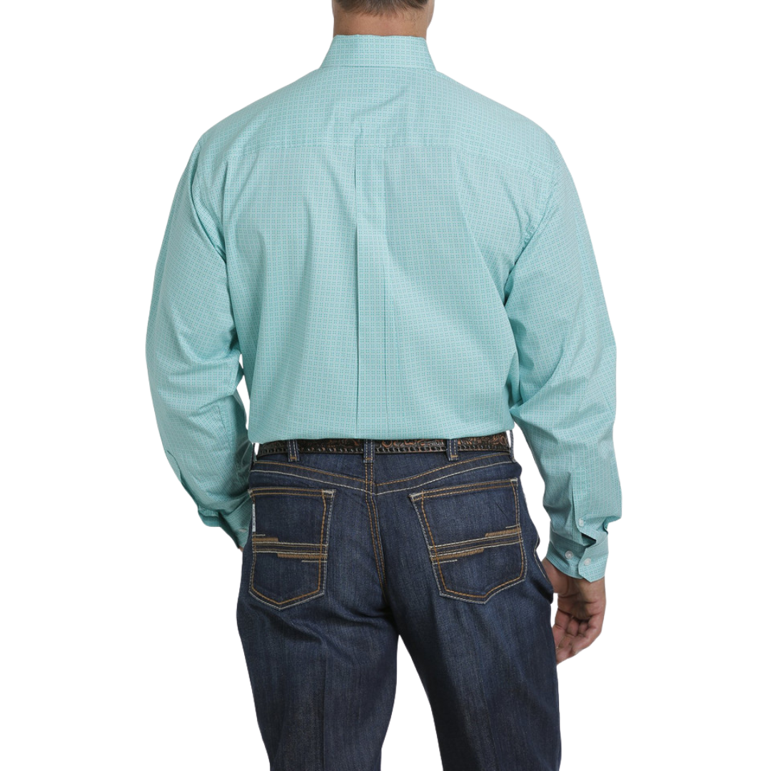 Cinch Men's Print Western Turquoise Shirt