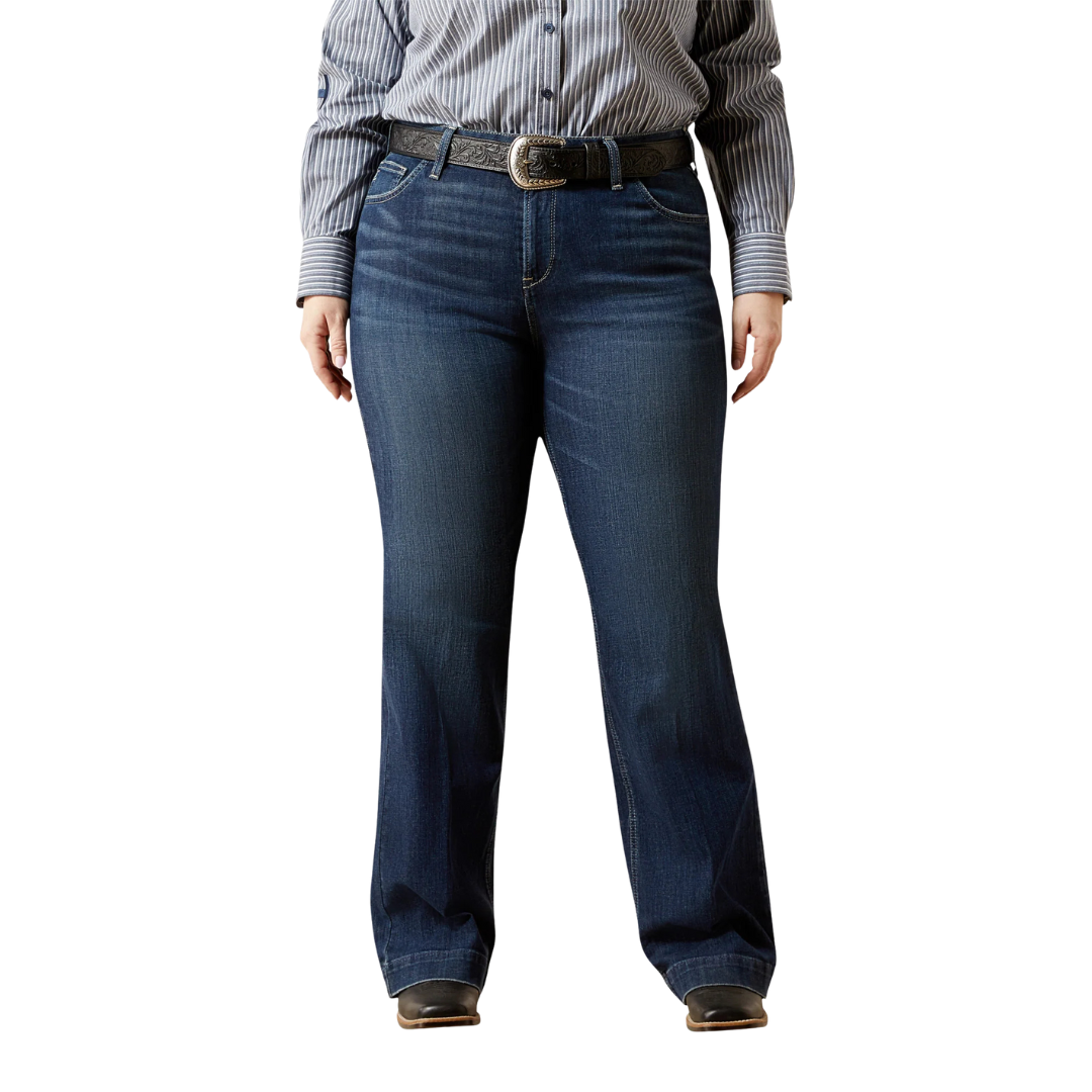 Ariat Women's Perfect Rise Trouser Dark Wash Blue Jeans