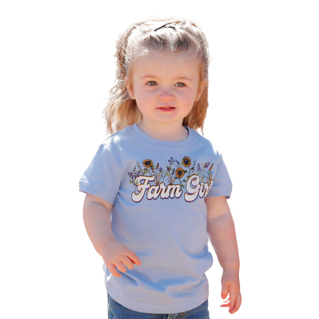 Cruel Toddler Girl's Farm Tee Lilac Tee Shirt