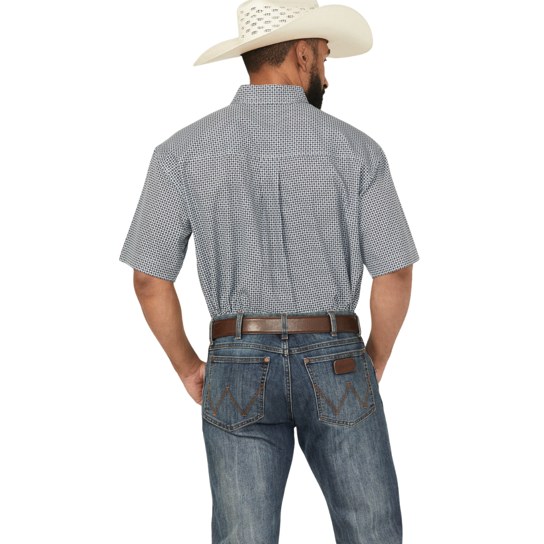 Cinch Men's Geo Print Western Light Blue Shirt