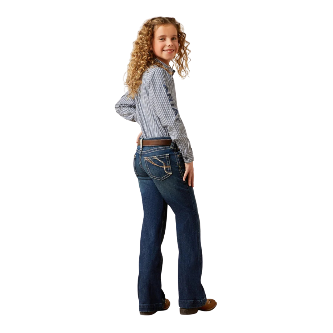 Ariat Youth Girl's Andrea Trouser Pacific Blue Jeans