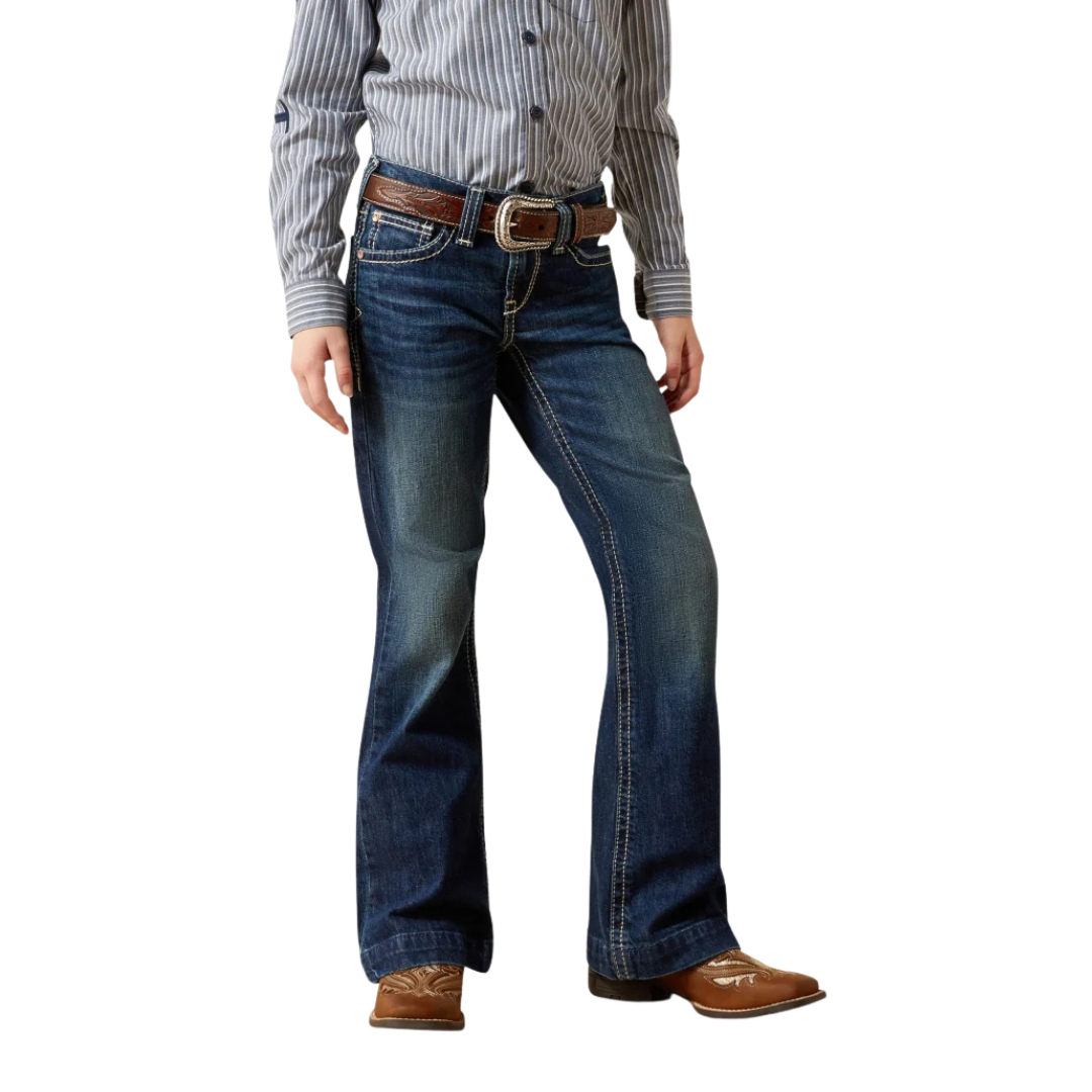 Ariat Youth Girl's Andrea Trouser Pacific Blue Jeans