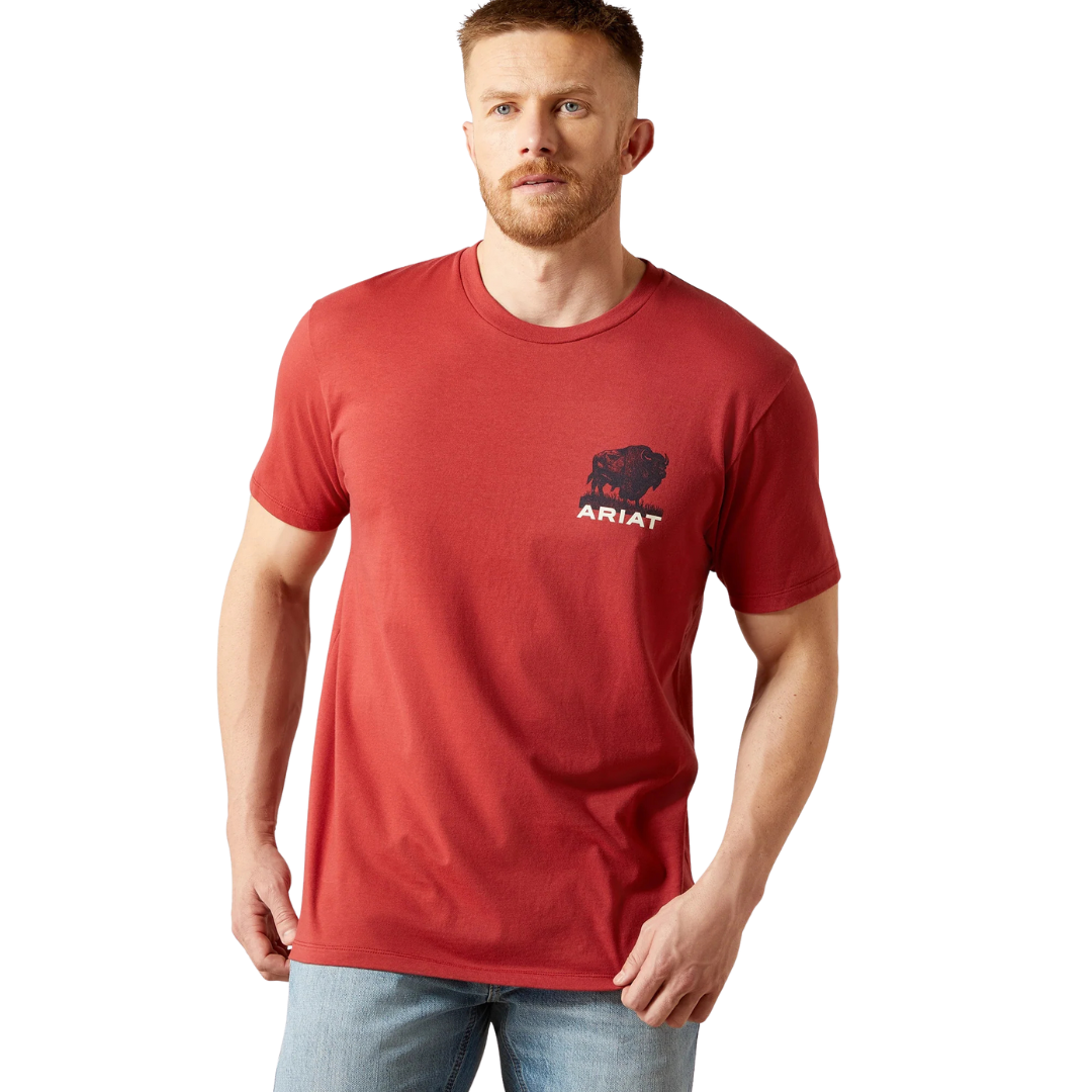 Ariat Men's Buffalo Brick Red Shirt