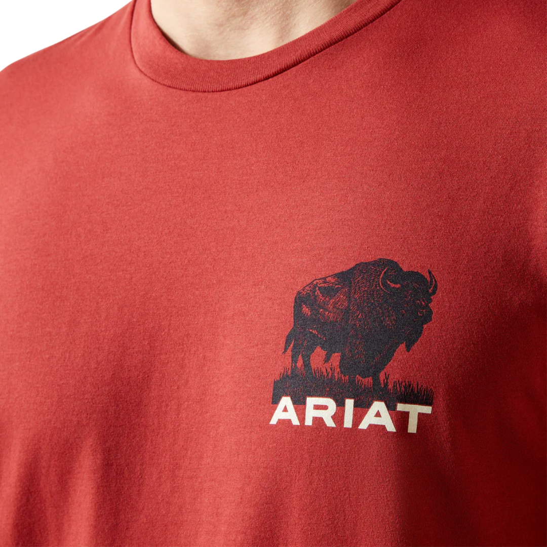 Ariat Men's Buffalo Brick Red Shirt