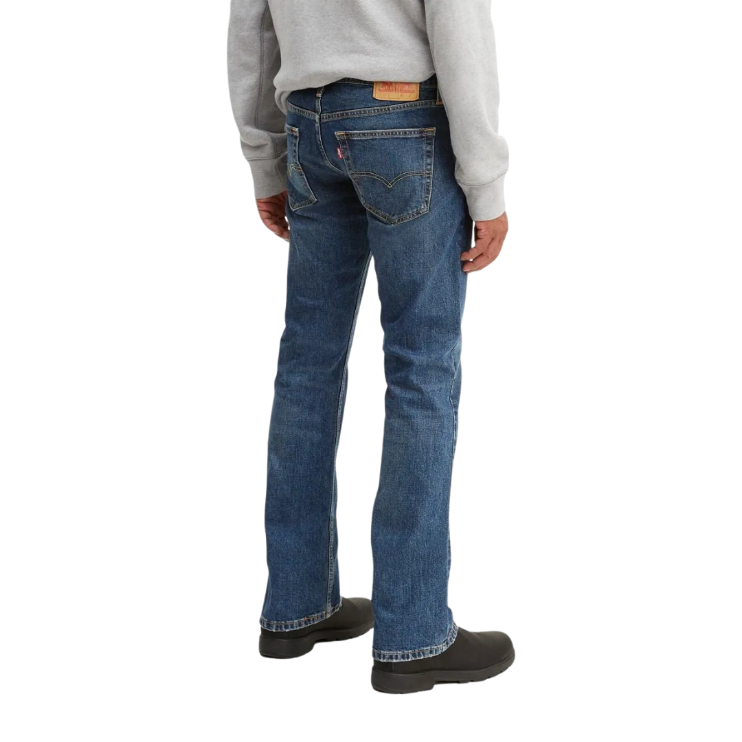 Wrangler Men's Cut Bootcut Jean Rigid Slim Navy Jeans