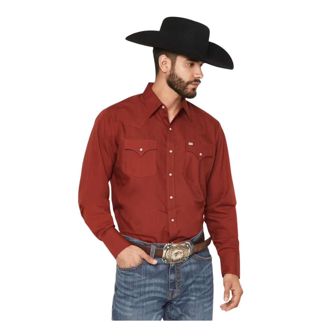 Ely & Walker Men's Western Ruby Red Shirt