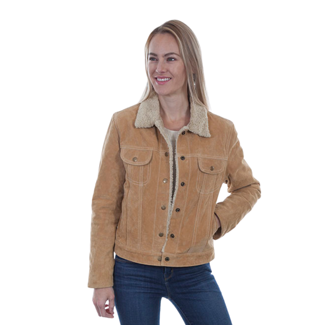 Scully Leathers Women's Faux Shearling Light Brown Jacket