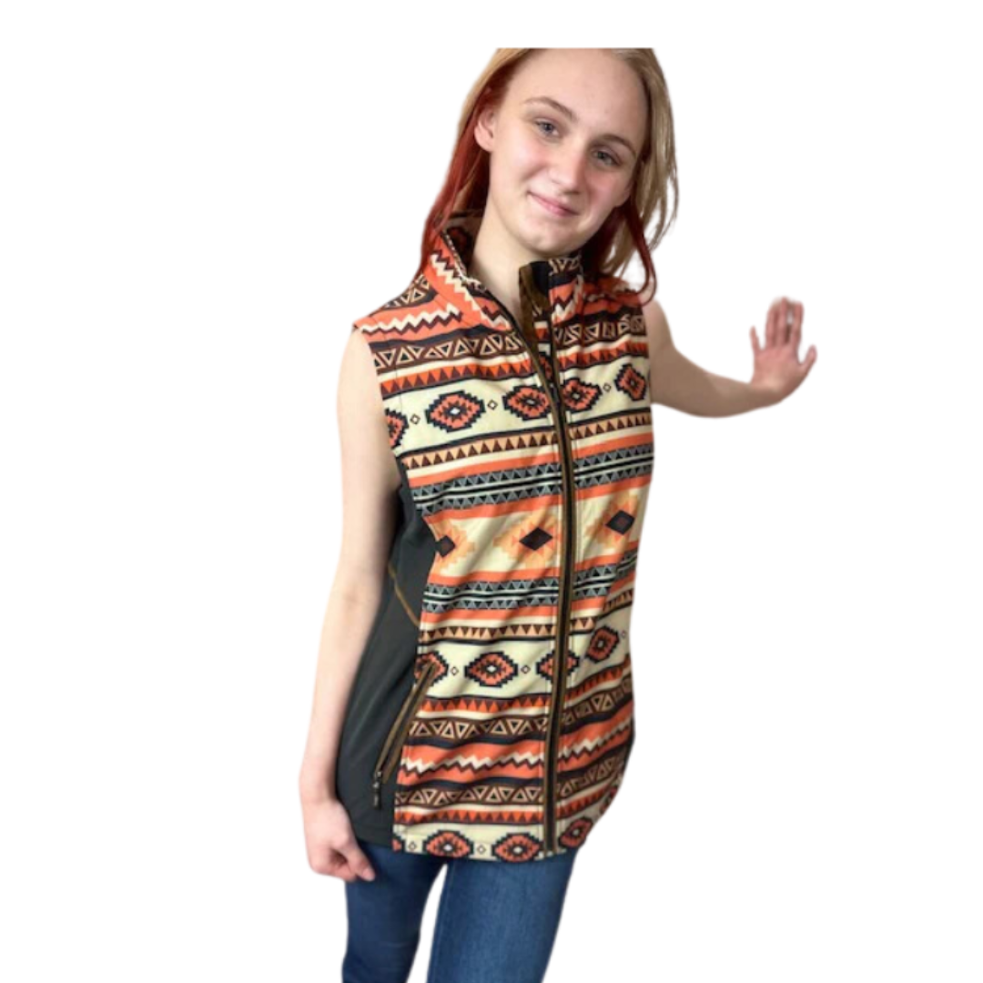 Montana Co Women's Puffer Aztec Multicolor Vest