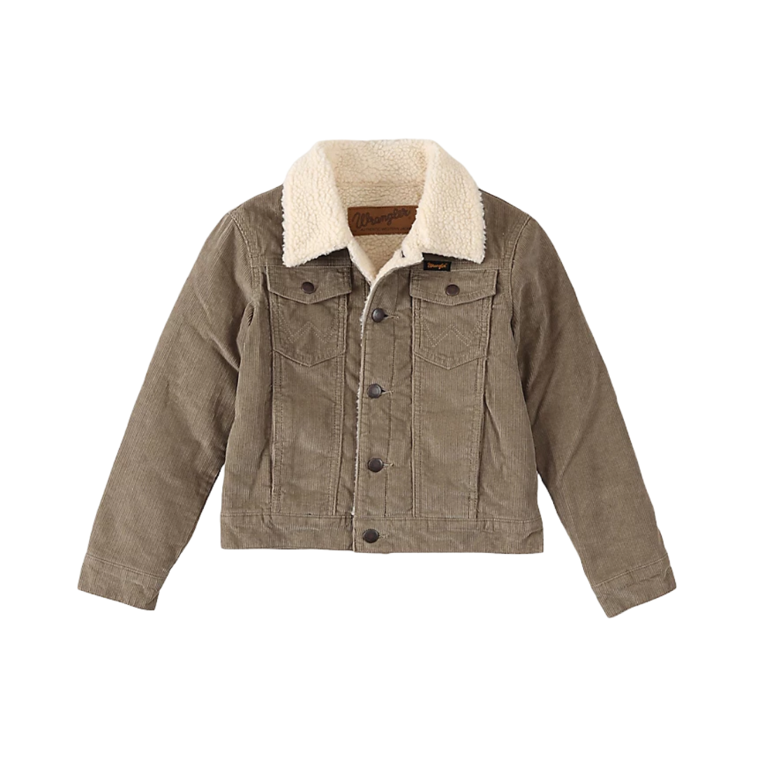 Wrangler Youth Boy's Cowboy Cut Sherpa Lined Light Brown Jacket