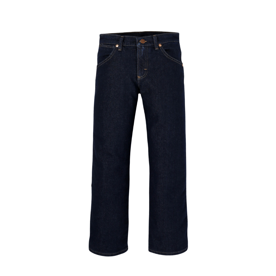 OJボーイ Quality Wrangler Youth Boy's Dark Prewash Active Flex Blue Jeans