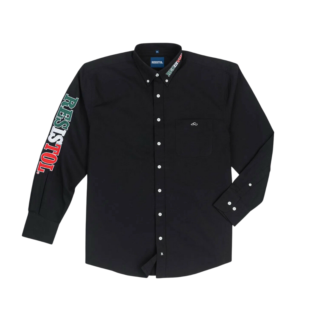 Resistol Men's Mexico Logo Embroidered Black Shirt