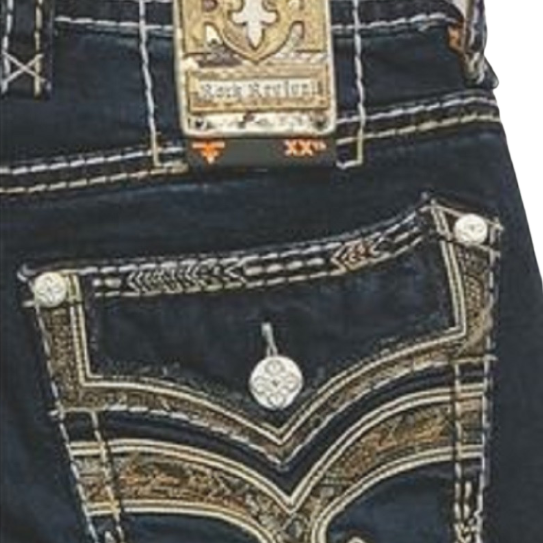 Rock Revival Men's Samuel J204 Dark Straight Blue Jeans
