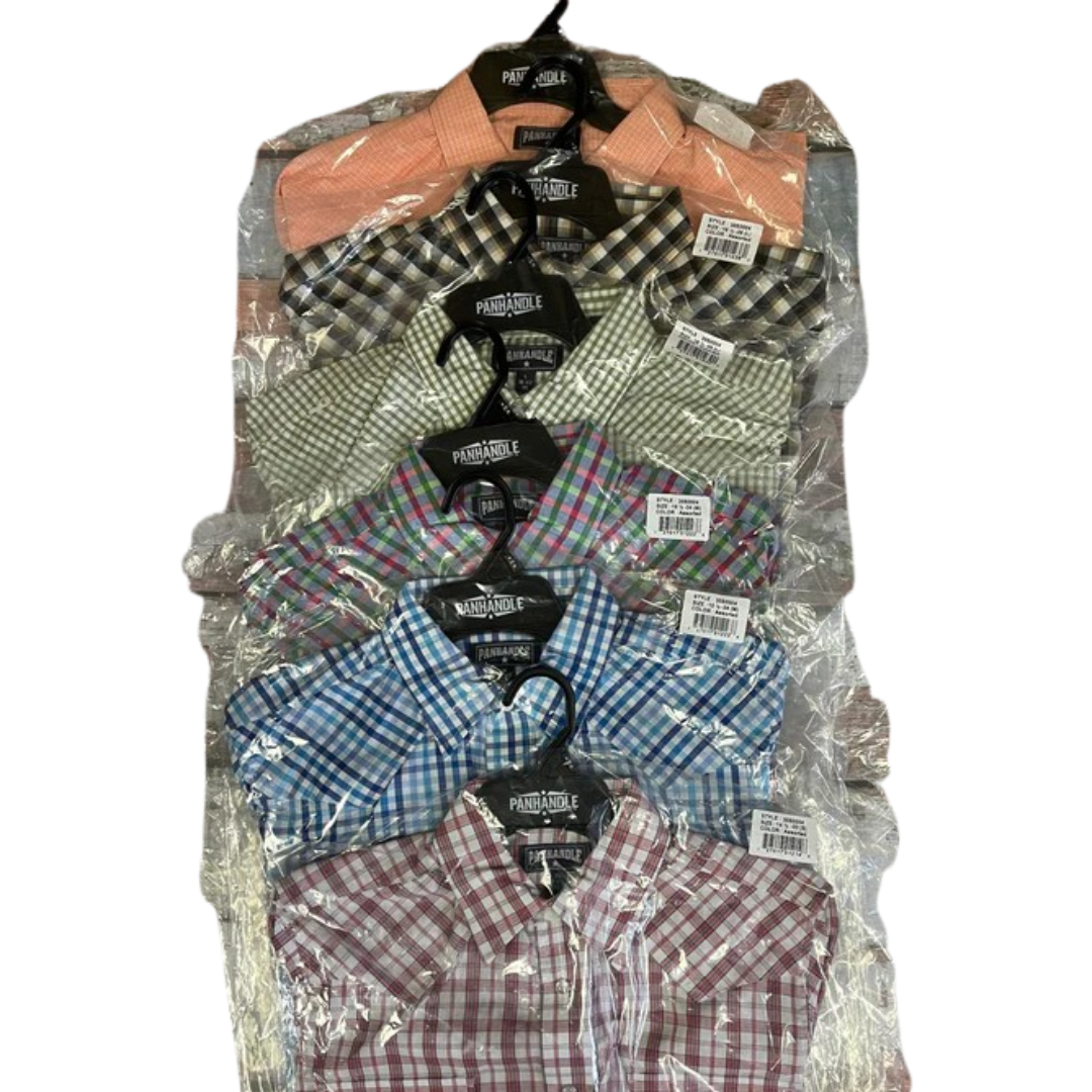 Panhandle Slim Men's Assorted Plaid Colors Prints Multicolor Shirt