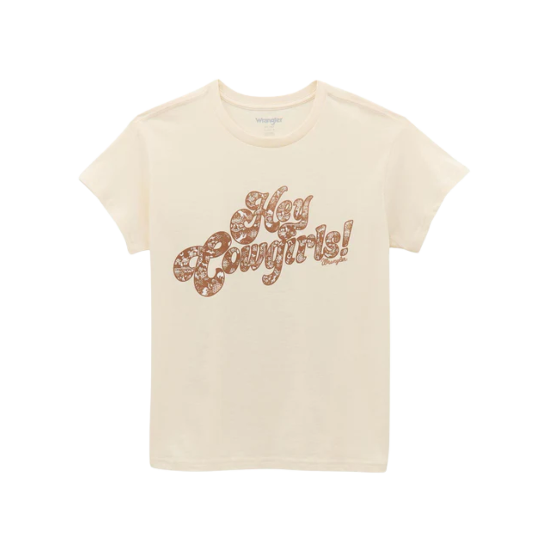 Wrangler Women's Retro Pearled Ivory Tee Shirt