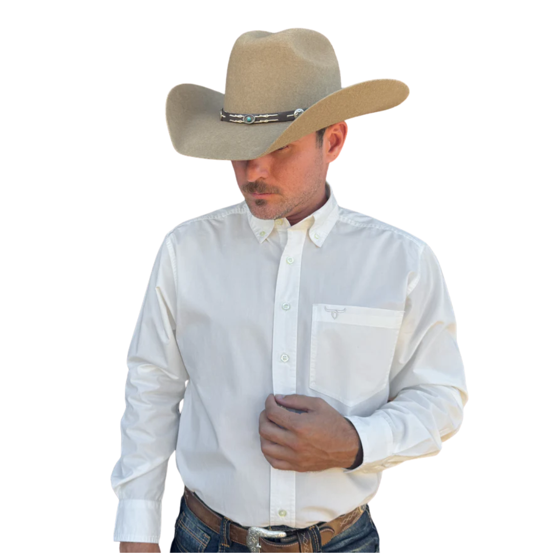 Drover Men's Cowboy Bamboozle Signature White Shirt