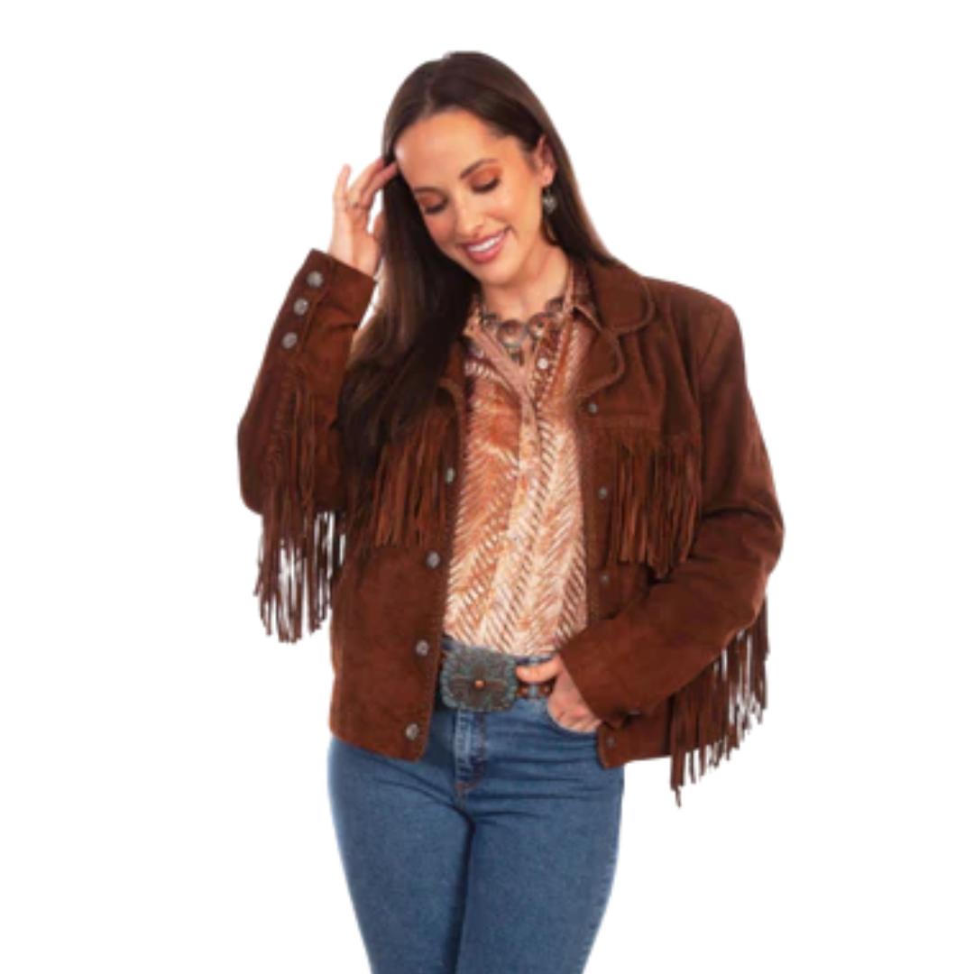 Scully Women's Suede Fringe Brown Jacket