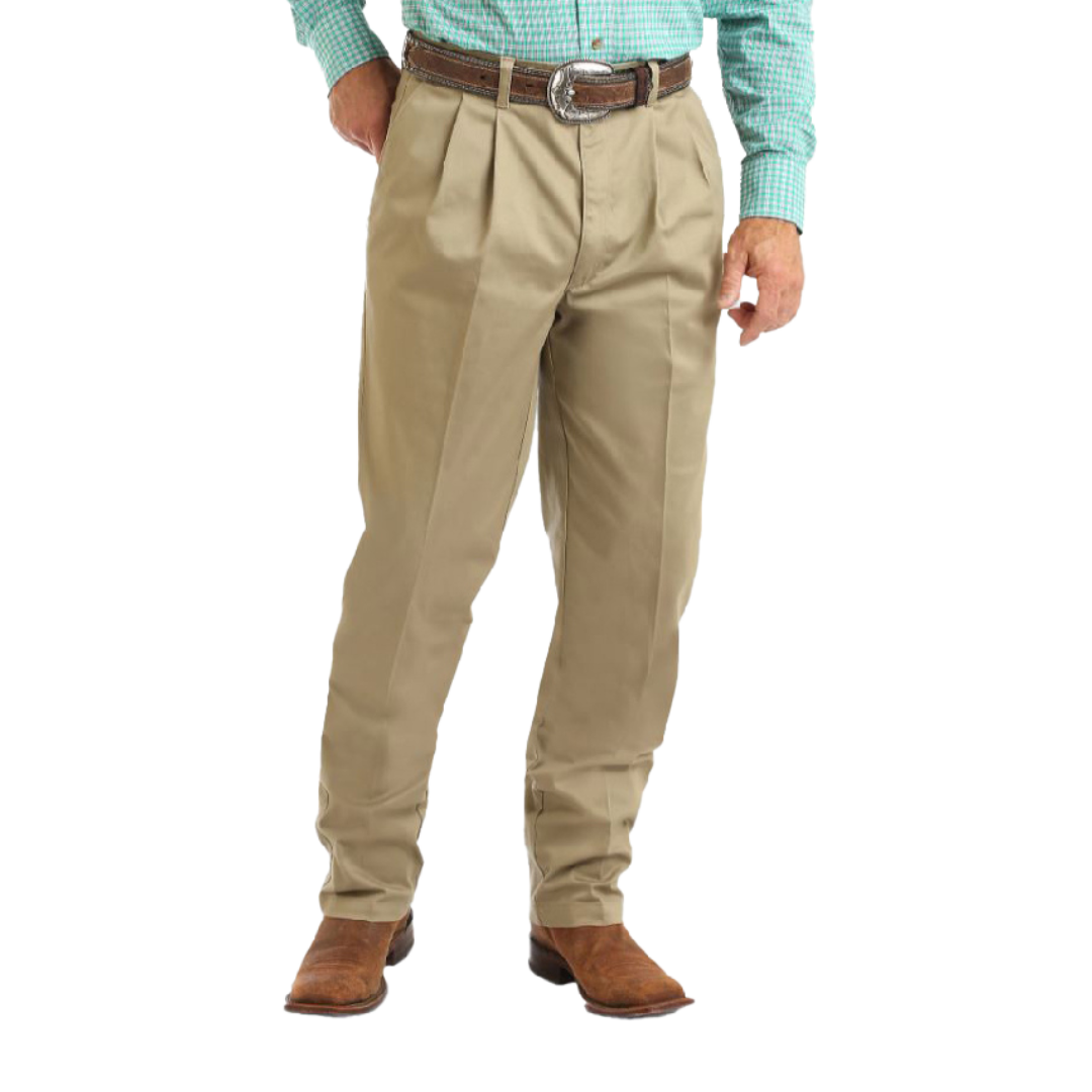 Wrangler Men's Riata Pleated High Casual Khaki Pants