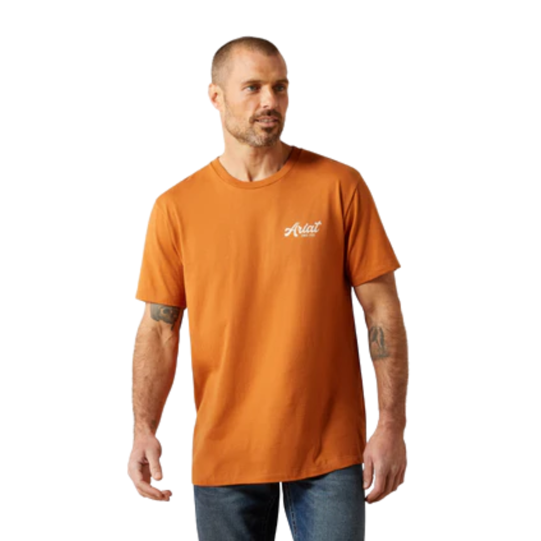 Ariat Men's Coyote Country Orange Tee Shirt