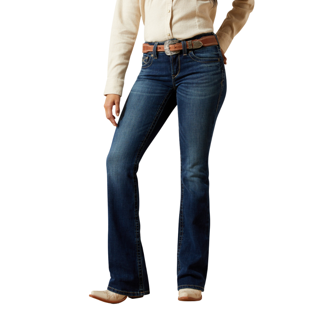 Ariat Women's Perfect Rise Adalynne Boot Cut Blue Jeans