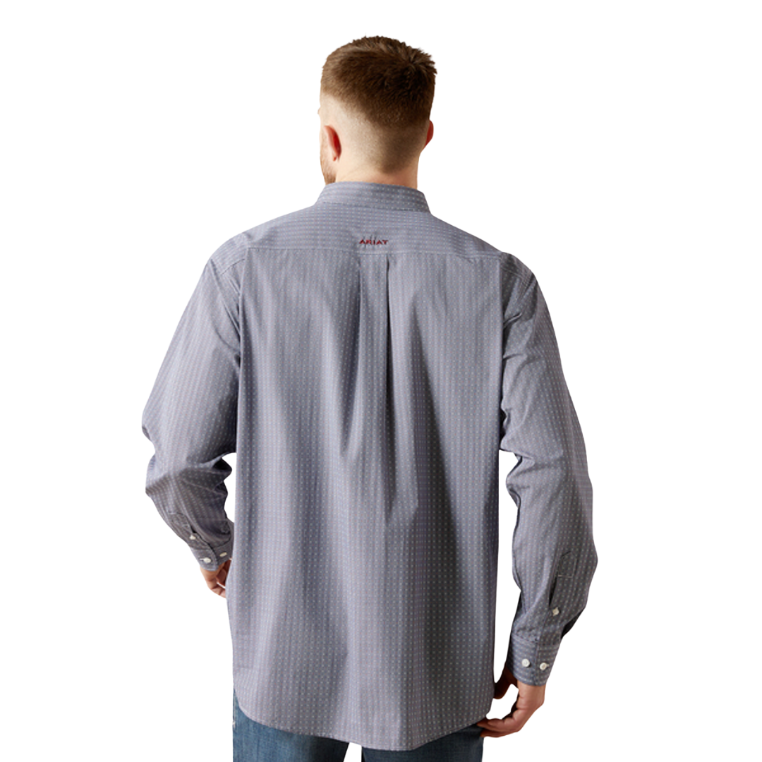 Ariat Men's Wrinkle Free Bowen Print Navy Shirt