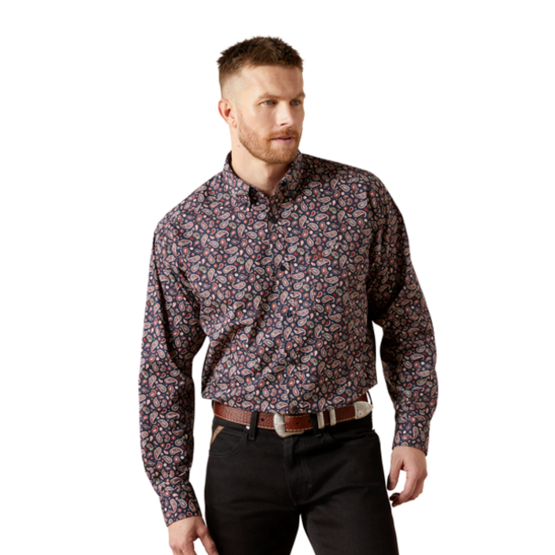 Ariat Men's Wallace Print Navy Shirt