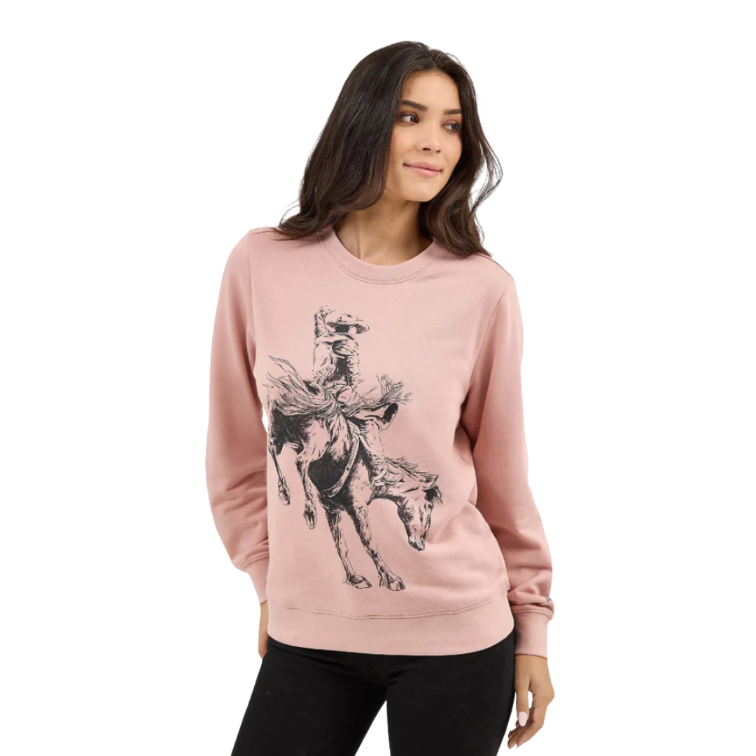 Wrangler Women's Retro Crew Misty Rose Sweatshirt