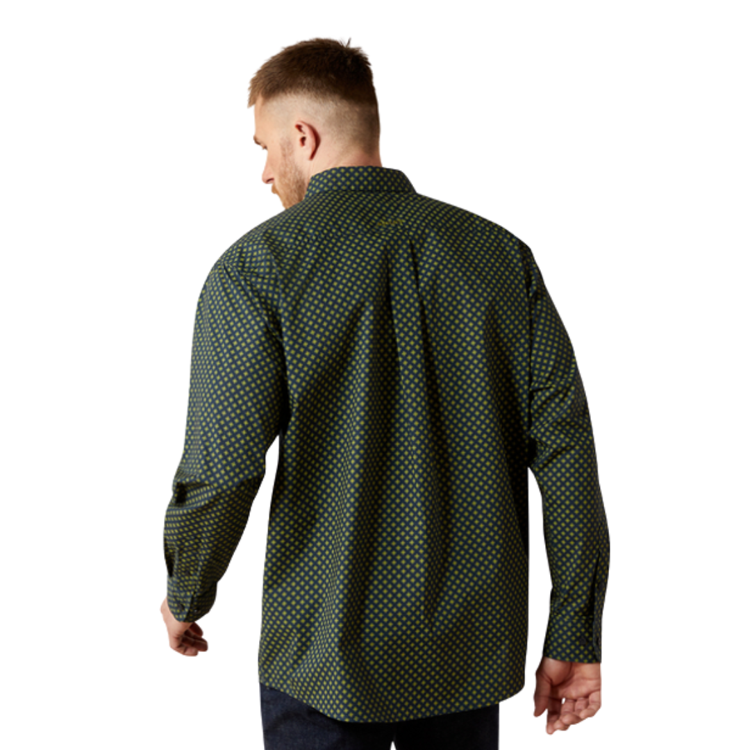 Ariat Men's Waylon Print Green Shirt