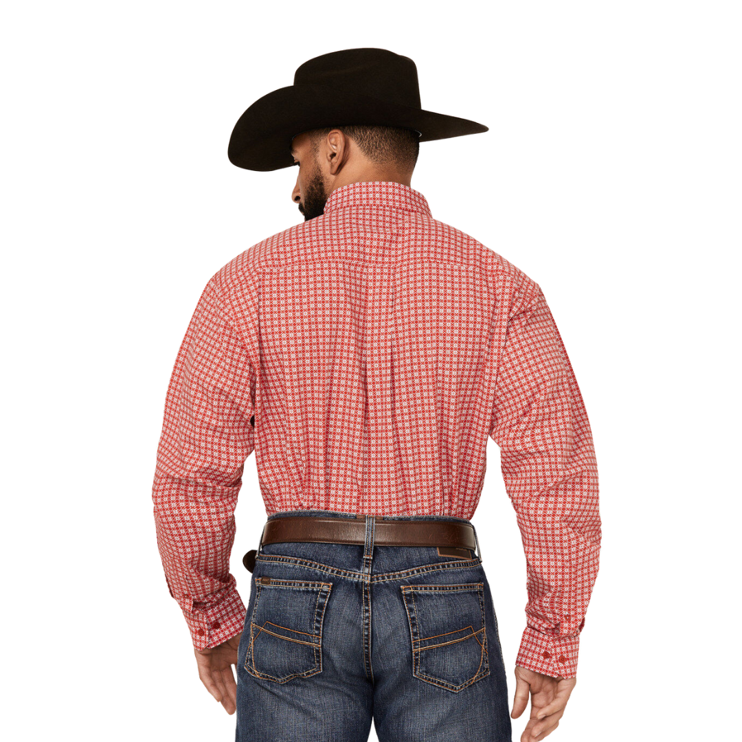 Cinch Men's Geo Print Red Shirt