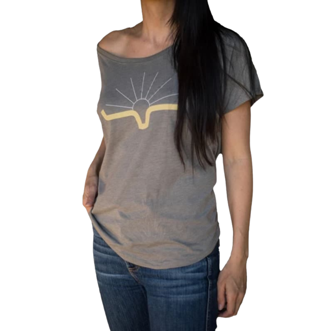 Kimes Ranch Women's Sunrise Grey Tee Shirt