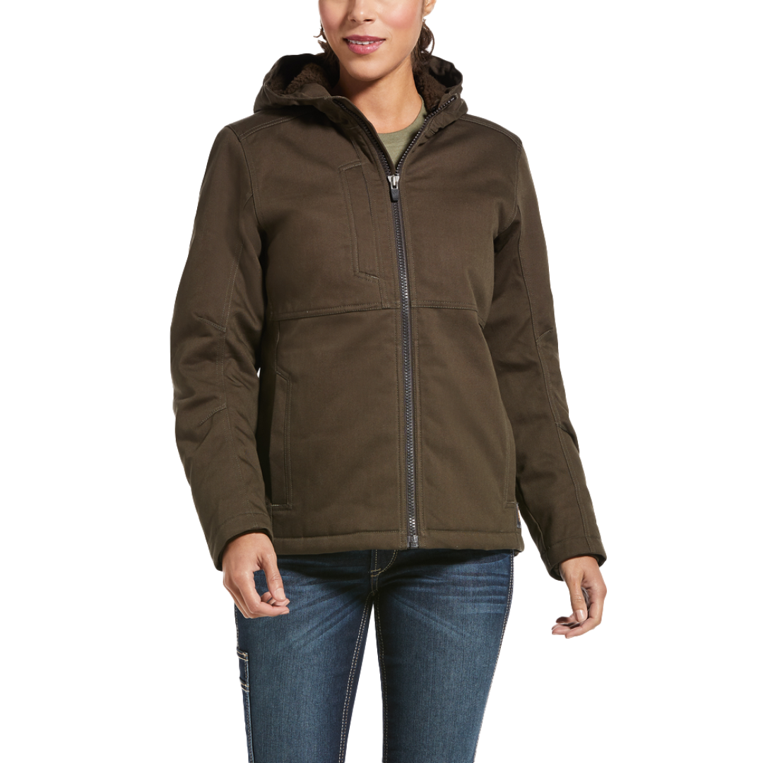 Ariat Women's Rebar Duracanvas Insulated Work Brown Jacket