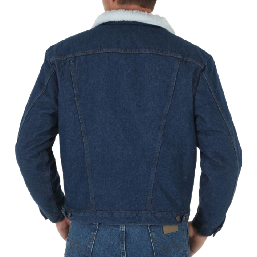 Wrangler Men's Sherpa Lined Denim Blue Jacket