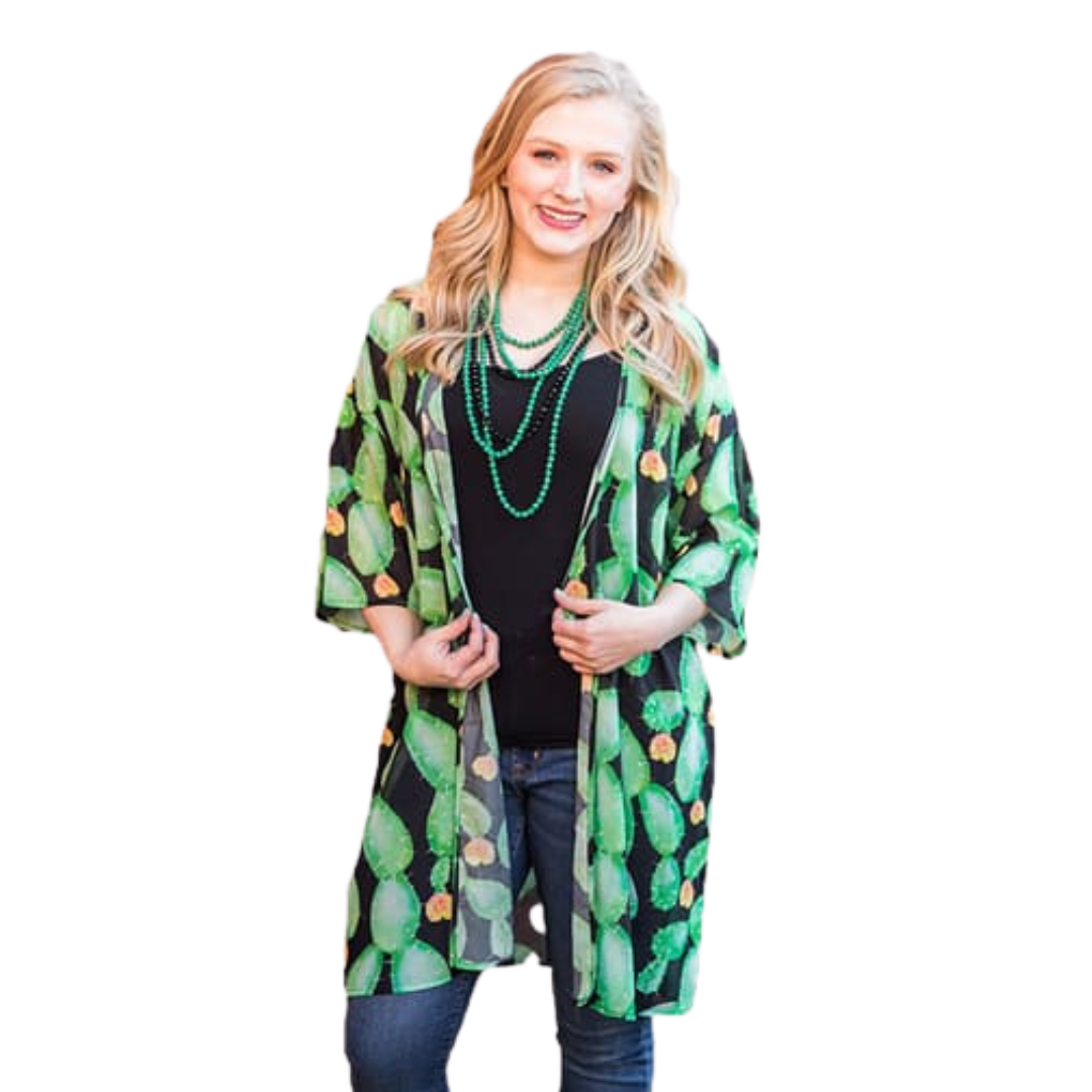Southern Grace Women's Cactus Perfect Multicolor Cardigan